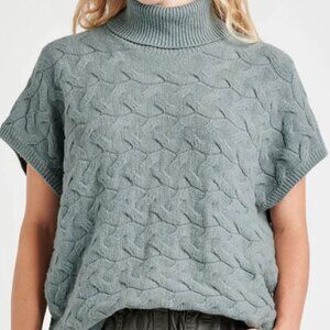 Splendid Liliana Cashblend Turtleneck Sweater Size XS in Dusty Teal